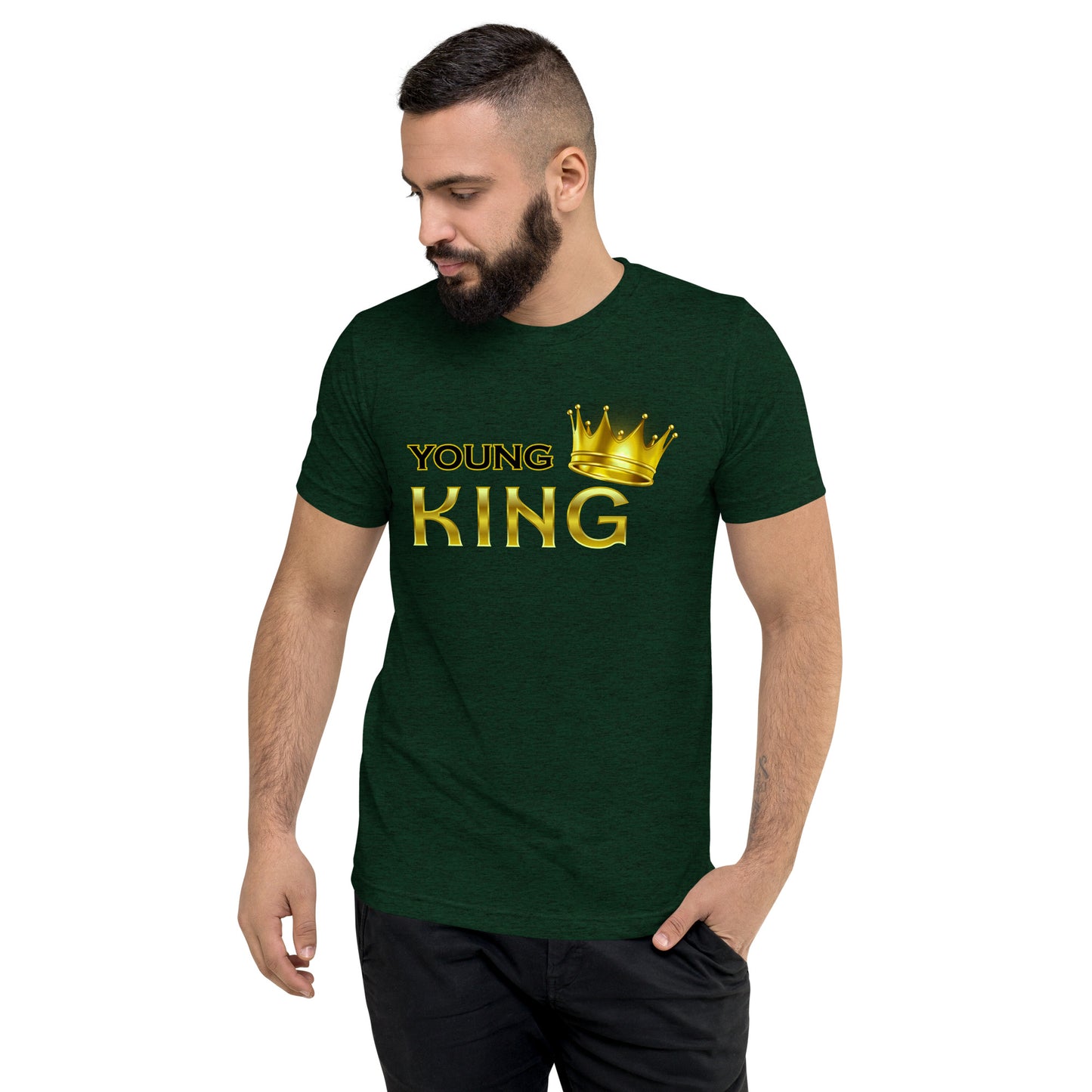 Young King tri-blend athletic t-shirt