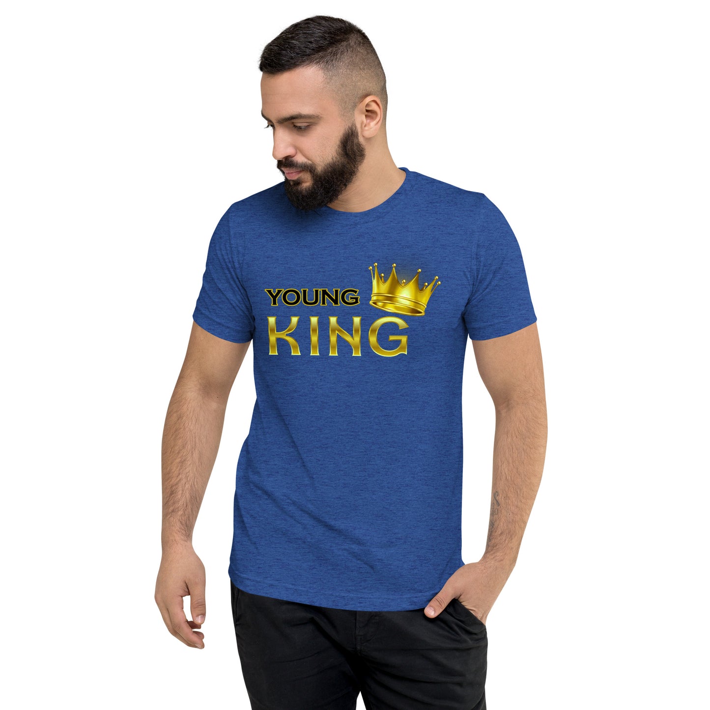 Young King tri-blend athletic t-shirt